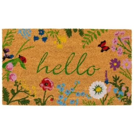 My Mat Floral Hello Printed