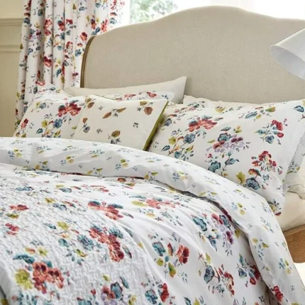 V&A Sweet Geranium Cover Set Multi-Color Duvet Single