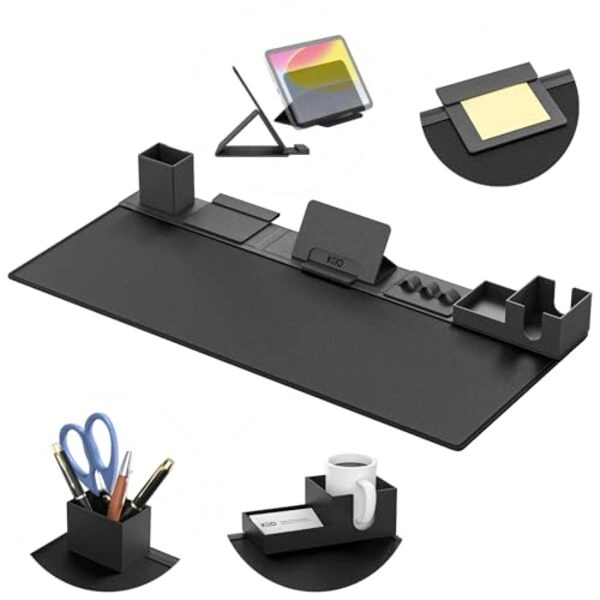 KDD 6-in-1 Desk Pad Mat Set Magnetic Mouse Mat with Desktop Storage KDD 6-in-1 Desk Pad Mat Set Magnetic Mouse Mat with Desktop Storage