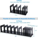 LULU EASY Adjustable Vertical File Sorter Sturdy Expandable File Holder