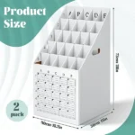 Menkxi 2-Pack 25-Slot Roll File Holder File Cabinet