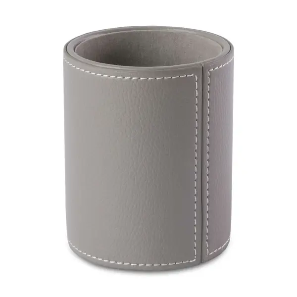 Osco Grey Faux Leather Pen Pot Desk Tidy, Pencil Holder & Office Organiser Osco Grey Faux Leather Pen Pot Desk Tidy, Pencil Holder & Office Organiser