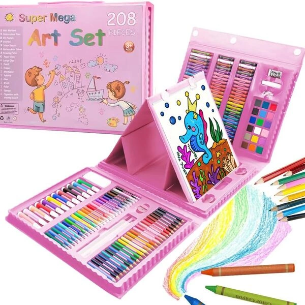 Vivo Technologies 208pcs Drawing Kit Colouring Art Set for Kids 2 Vivo Technologies 208pcs Drawing Kit Colouring Art Set for Kids