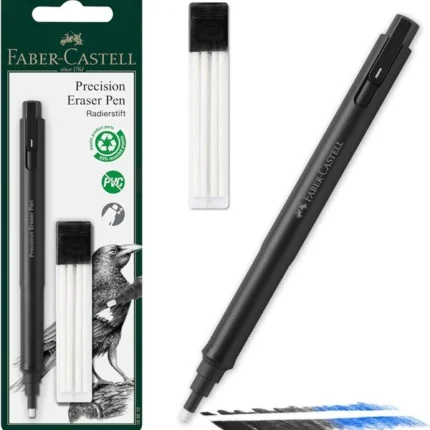 Faber-Castell Precision Eraser Pen with Refill Erasers