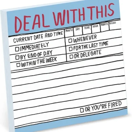 Knock Knock “Deal with This” Hand-Lettered Sticky Notes