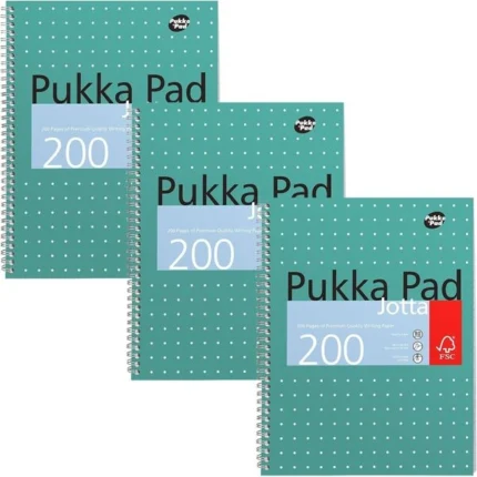 Pukka Pad A4 Metallic Jotta Book Notebook 3 Pack