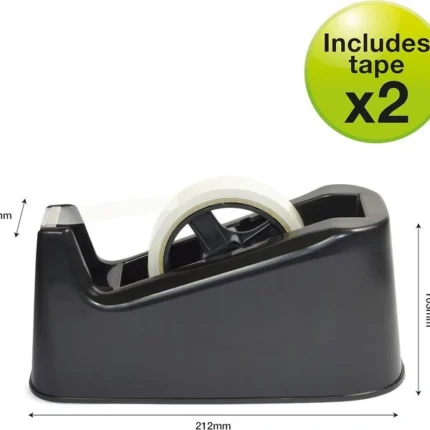 Rapesco Heavy Duty Tape Dispenser with 2 Tape Rolls