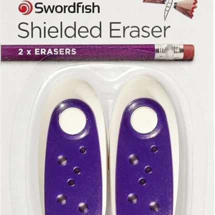 Swordfish Purple Shielded Eraser Pack of 2