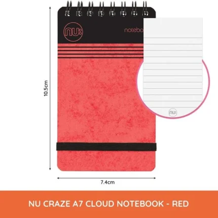 nu: Notebook Craze Cloud Red Notepad with 110 Pages