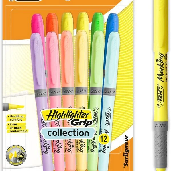 BIC Highlighter Grip Pens BIC Highlighter Grip Pens