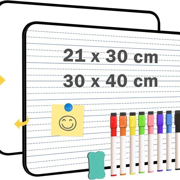 Double-Sided Magnetic Lined Whiteboard Double-Sided Magnetic Lined Whiteboard