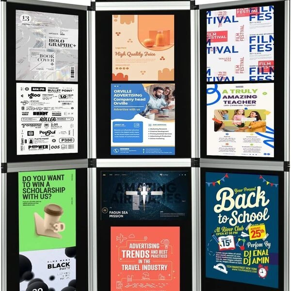 Uyoyous 6+1 Panel Trade Show Presentation Board 70.8 x 70.8 Inche Uyoyous 6+1 Panel Trade Show Presentation Board 70.8 x 70.8 Inches