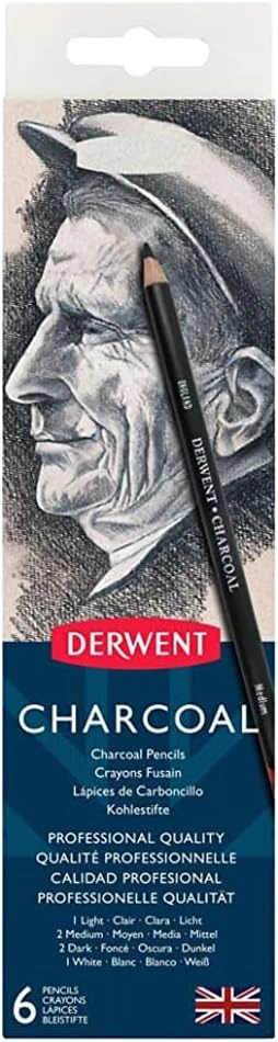 Derwent Charcoal Drawing Pencils Set of 6