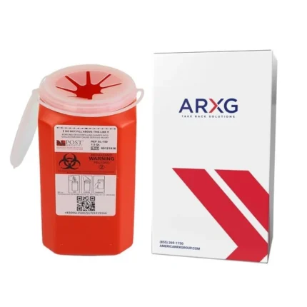AXRG Sharps Mail Back & Destruction Kit 1.5 Qt Safe Sharps Disposal