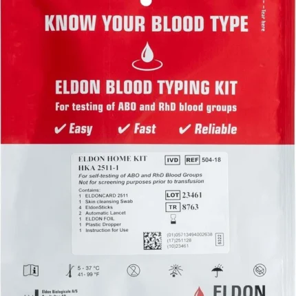 EldonCard Blood Type Test Kit Home
