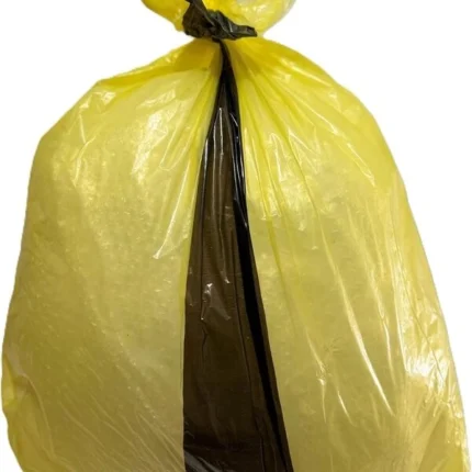 Envirotec Clinical Waste Bags Yellow Tiger Stripe